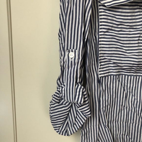 Zara striped button down blouse - Picture 4 of 6